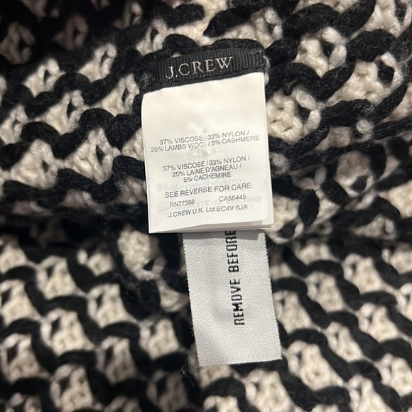 J. Crew Black and White Infinity Scarf - Picture 2 of 2